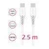 SWISSTEN Datový kabel TPE USB-C/USB-C POWER DELIVERY 5A (100W) 2,5m bílý
