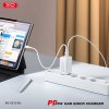 XO Síťový adaptér GaN CE13 PD+QC 65W 2x USB-C + 1x USB-A bílý
