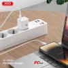 XO Síťový adaptér CE09 PD 45W USB-C bílý + kabel USB-C/Lightning 1m