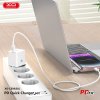 XO Síťový adaptér CE09 PD 45W USB-C bílý + kabel USB-C/Lightning 1m