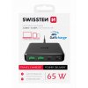 SWISSTEN Mini desktop adaptér GaN 2x USB-C + 2x USB-A 65W Power Delivery černý