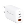 Forcell Nabíjecí adaptér GaN PD+QC 4.0 65W 2x USB-C + 1x USB-A bílý