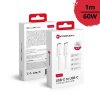 Forcell Nabíjecí kabel 60W USB-C/USB-C PD+QC 4.0 1m bílý (C338)