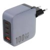 Forcell Nabíjecí adaptér GaN PD+QC 4.0 100W 3x USB-C + 1x USB-A černý