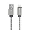 Forcell Ocelový nabíjecí kabel USB-A/Lightning 12W 1m stříbrný (C236)