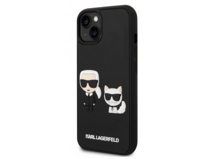 Karl Lagerfeld and Choupette 3D Kryt pro iPhone 14 Plus Black