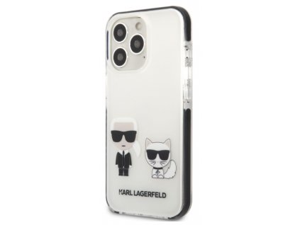 Karl Lagerfeld TPE Karl and Choupette Kryt pro iPhone 13 Pro White