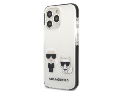 Karl Lagerfeld TPE Karl and Choupette Kryt pro iPhone 13 Pro Max White