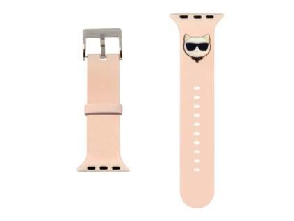 Karl Lagerfeld Choupette Head Řemínek pro Apple Watch 42/44mm Pink