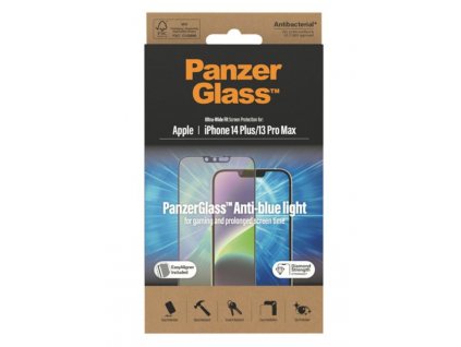 PanzerGlass Ultra Wide Fit s Anti-BlueLight vrstvou pro Apple iPhone 14 Plus/13 Pro Max