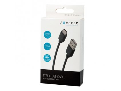 Forever USB-A / USB-C datový kabel 2A, černý