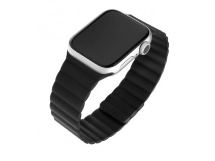 Silikonový řemínek FIXED Magnetic Strap s magnetickým zapínáním pro Apple Watch 38/40/41mm, černý