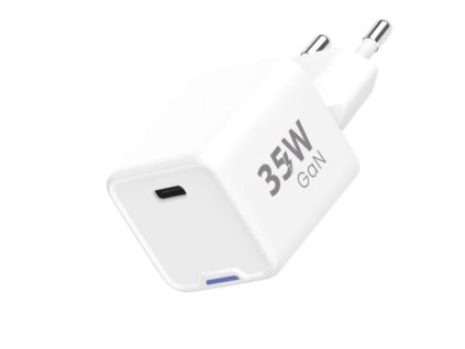 Síťová nabíječka 1xUSB-C/PD 35W bez kabelu (Bílá)