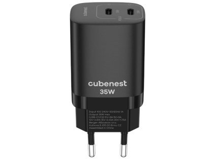 Cubenest PD GaN Adaptér 35W S2D1 Black