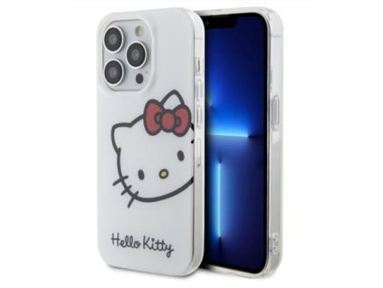 Hello Kitty IML Head Logo Zadní Kryt pro iPhone 15 Pro White