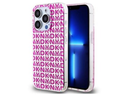 DKNY PC/TPU Repeat Pattern Zadní Kryt pro iPhone 15 Pro Max Pink