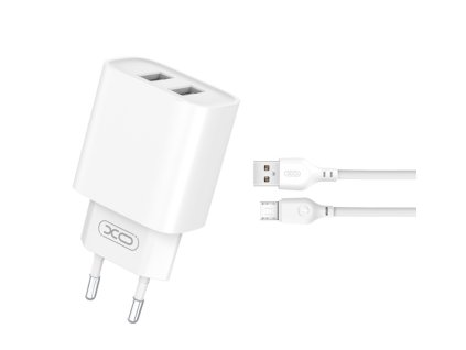 Síťová nabíječka XO-CE02 10W s kabelem USB-A / Micro USB (Bílá)