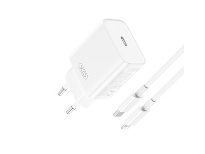 Síťová nabíječka XO-CE15 20W s kabelem USB-C / Lightning (Bílá)