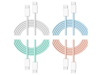 Cubenest USB-C/USB-C kabel 60W 1m 4pack