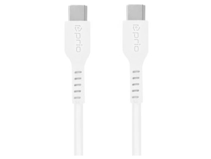 Prio datový kabel USB C / USB C 0,25 m bílý