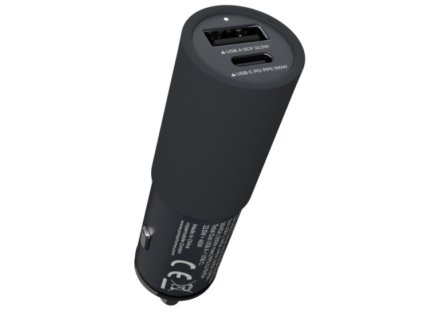 Prio napájecí adaptér do auta 100W PD USB-C + QC 3.0 USB-A (Černá)