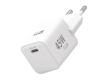 Napájecí adaptér Winner Group GaN 45W, PD USB-C QC 3.0 (Bílá)
