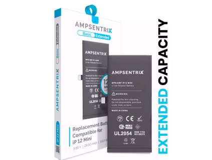 Baterie Ampsentrix Basic Extended - iPhone 12 Mini 2500 mAh