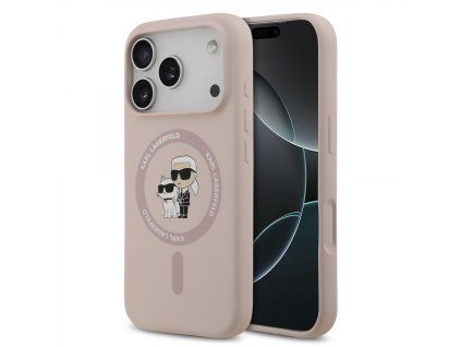 Karl Lagerfeld Liquid Silicone Karl and Choupette MagSafe pro iPhone 17 Pro