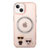 Karl Lagerfeld MagSafe Kompatibilní Kryt Karl and Choupette pro iPhone 14 Plus Pink