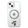 Karl Lagerfeld MagSafe Kompatibilní Kryt IML Karl and Choupette NFT pro iPhone 14 Plus Transparent
