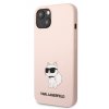 Karl Lagerfeld Liquid Silicone Choupette NFT Zadní Kryt pro iPhone 13 Pink