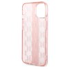 Karl Lagerfeld Monogram Vertical Stripe Zadní Kryt pro iPhone 14 Pink