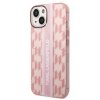 Karl Lagerfeld Monogram Vertical Stripe Zadní Kryt pro iPhone 14 Pink