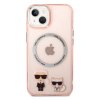 Karl Lagerfeld MagSafe Kompatibilní Kryt Karl and Choupette pro iPhone 14 Pink