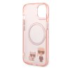 Karl Lagerfeld MagSafe Kompatibilní Kryt Karl and Choupette pro iPhone 14 Pink