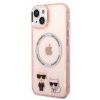 Karl Lagerfeld MagSafe Kompatibilní Kryt Karl and Choupette pro iPhone 14 Pink