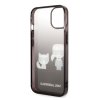 Karl Lagerfeld Gradient Karl and Choupette Zadní Kryt pro iPhone 14 Black