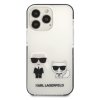 Karl Lagerfeld TPE Karl and Choupette Kryt pro iPhone 13 Pro White