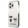 Karl Lagerfeld TPE Karl and Choupette Kryt pro iPhone 13 Pro White