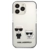 Karl Lagerfeld TPE Karl and Choupette Kryt pro iPhone 13 Pro Max White