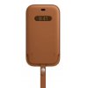 Apple MagSafe Leather Sleeve Kryt Saddle Brown - iPhone 12/12 Pro