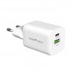 RhinoTech MINI Dual 33W Quick Charger Type-C + USB-A White