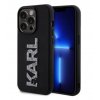 Karl Lagerfeld 3D Rubber Glitter Logo Karl Zadní Kryt pro iPhone 15 Pro Max Black