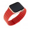 Silikonový řemínek FIXED Magnetic Strap s magnetickým zapínáním pro Apple Watch 42/44/45/49mm, červený