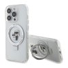 Karl Lagerfeld Ringstand Karl and Choupette MagSafe Zadní Kryt pro iPhone 15 Pro White