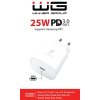 Síťová nabíječka 1xUSB-C (PD 25W PPS) (Bílá)