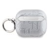 Karl Lagerfeld PU Embossed Karl Head Pouzdro pro AirPods 3 Silver
