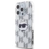 Karl Lagerfeld IML Electroplated Choupette Head Zadní Kryt pro iPhone 15 Pro Transparent