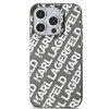 Karl Lagerfeld IML Electroplated Repeated Logo Zadní Kryt pro iPhone 15 Pro Max Silver
