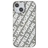 Karl Lagerfeld IML Electroplated Repeated Logo Zadní Kryt pro iPhone 15 Silver